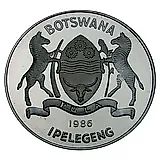 2 пулы 1986, Тихоокеанская белая цапля [Ботсвана] Proof