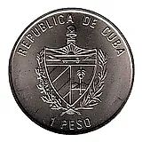 1 песо 2001, бабочка [Куба]