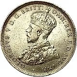 1 шиллинг 1919, без обозначения монетного двора [Британская Западная Африка]