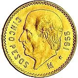 5 песо 1955 [Мексика]