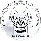 240 франков 2008, леопард [Демократическая Республика Конго] Proof