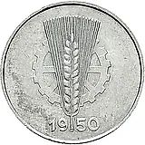 1 пфенниг 1950, A, ГДР, знак монетного двора: "A" - Берлин [Германия / ГДР]