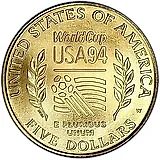 5 долларов 1994, W, ЧМ по футболу в США [США]