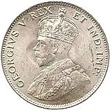 50 центов 1920, H, знак монетного двора: "H" - Хитон, Бирмингем [Восточная Африка]