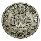 10 эскудо 1954 [Мозамбик]