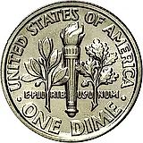 10 центов 1992, P [США]