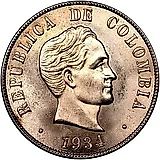 50 сентаво 1934 [Колумбия]