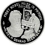 5 вон 2001, 100 лет первому лауреату Нобелевской премии по физике - Вильгельм Конрад Рёнтген [КНДР]