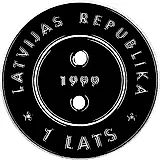 1 лат 1999, Миллениум [Латвия] Proof