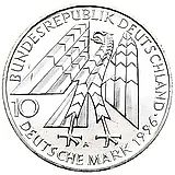 10 марок 1996, 150 лет первой католической ассоциации ремесленников А. Колпинга [Германия]