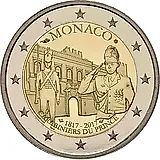 2 евро 2017, карабинеры [Монако] Proof