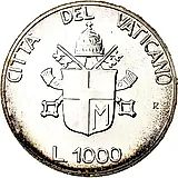 1000 лир 1990 [Ватикан]