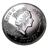 5 долларов 1990, кукабура [Австралия]