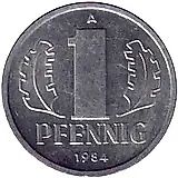 1 пфенниг 1984, А [Германия / ГДР]