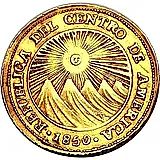 2 Escudos 1850, Costa Rica [United Provinces of Central America]