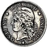 1 песо 1881 [Аргентина]