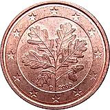 1 евро цент 2005, D, регулярный чекан Германии, знак монетного двора: "D" - Мюнхен [Германия]