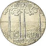 10 марок 1975, 75 лет со дня рождения президента Урхо Кекконен [Финляндия]