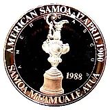 5 долларов 1988, регата "Кубок Америки" [Американское Самоа] Proof