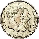 1 франк 1880, 50 лет Независимости [Бельгия]