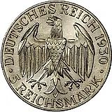 5 рейхсмарок 1930, F, Цеппелин [Германия]