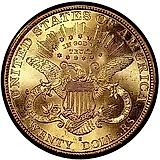 20 долларов 1890, S, голова Свободы [США]