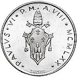 500 лир 1970 [Ватикан]