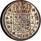 1 реал 1717-1745, Отметка монетного двора "M" - Мадрид [Испания]