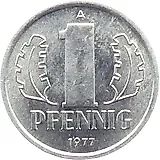 1 пфенниг 1977, А [Германия / ГДР]