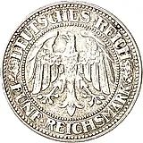 5 рейхсмарок 1928, A, знак монетного двора "A" — Берлин [Германия]