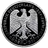 10 марок 1997, A, Гейне [Германия] Proof