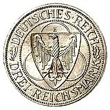 3 рейхсмарки 1930, E, Рейнланд [Германия]