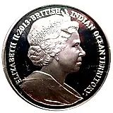 2 фунта 2013, 60 лет коронации Королевы Елизаветы II [Британская Территория в Индийском Океане]