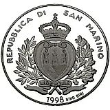 5000 лир 1998, Европа в новом тысячелетии [Сан-Марино] Proof