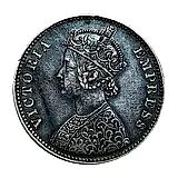 1 рупия 1882, •, знак монетного двора: "•" - Бомбей [Индия / Британская Индия]