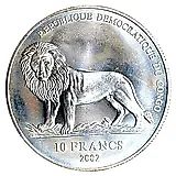 10 франков 2002, Верни Ловетт Кэмерон [Демократическая Республика Конго]