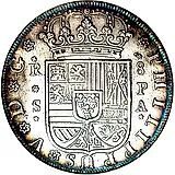 8 реалов 1731-1736, Отметка монетного двора "S" - Севилья [Испания]