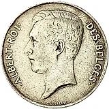 1 франк 1913, надпись на французском - "ALBERT ROI DES BELGES" [Бельгия]