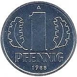 1 пфенниг 1985, А [Германия / ГДР]