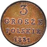 3 гроша 1831, KG, Новодел