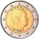 2 евро 2018, регулярный чекан Монако [Монако]