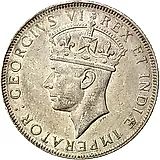 1 шиллинг 1944, H, знак монетного двора: "H" - Хитон, Бирмингем [Восточная Африка]