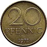 20 пфеннигов 1971 [Германия / ГДР]