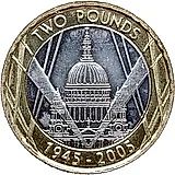 2 фунта 2005, 60 лет Победы [Великобритания]