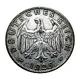 2 рейхсмарки 1925, A, знак монетного двора "A" — Берлин [Германия]