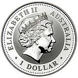 1 доллар 2002, Восточный календарь - Год Лошади /с позолотой/ [Австралия]