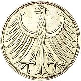 5 марок 1969, D, знак монетного двора: "D" - Мюнхен [Германия / ФРГ]