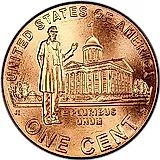 1 цент 2009, Линкольн у Капитолия [США]