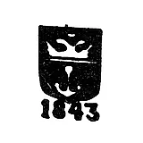 Городское клеймо Одессы 1843-1844 гг. "Двуглавый орел и якорь"