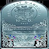 10 динеров 2012, Вера [Андорра] Proof